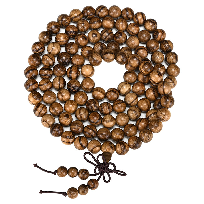 正宗越南沉香香木手链虎纹手108颗佛珠男女女款手链