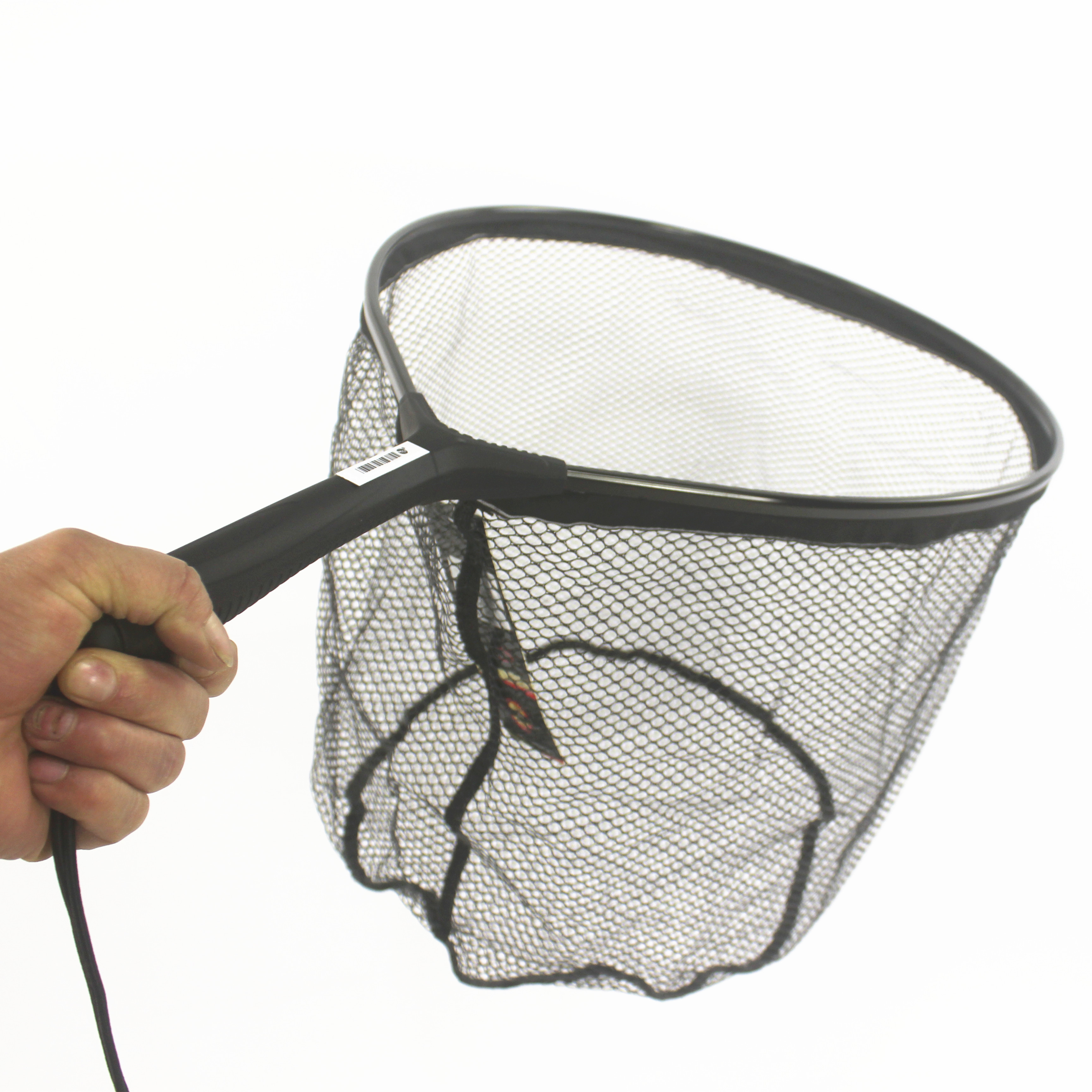 红健新款短柄铝合金挂胶网兜飞蝇路亚筏钓抄网抄网