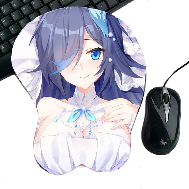崩坏符华超大胸部欧派3d立体硅胶鼠标垫禁欲鼠标垫