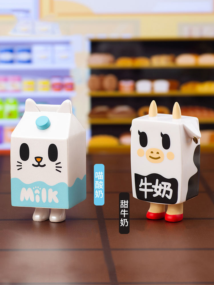 tokidoki牛奶早餐第二季盲盒手办潮玩迷你公仔玩偶音乐枕
