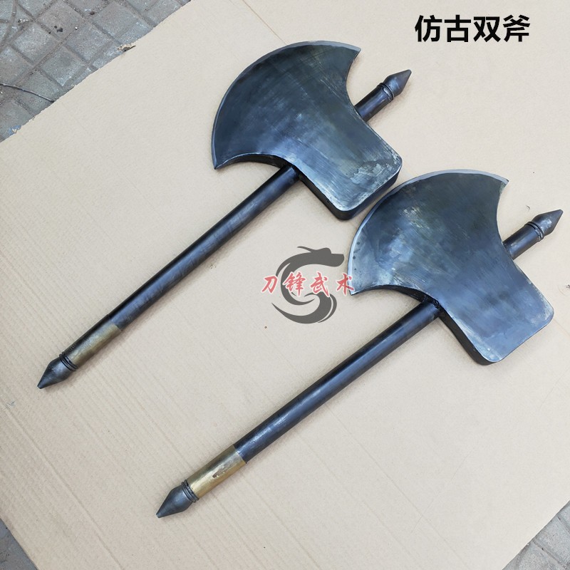 仿古双斧武术器材大斧斧头开山影视道具李逵更多武术装备