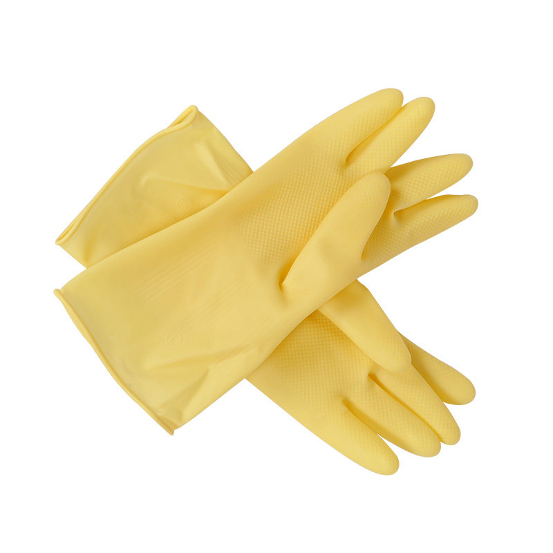 正品粤龙高级加厚乳胶牛筋胶皮手套耐酸耐碱常规家务手套