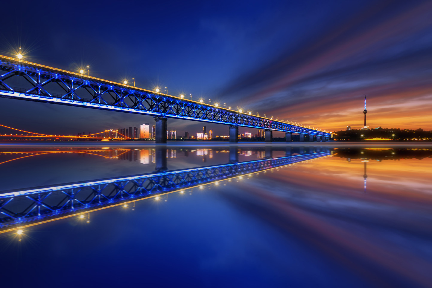 世界著名建筑风景画海报名桥梁跨海大桥吊桥索桥现代装饰画