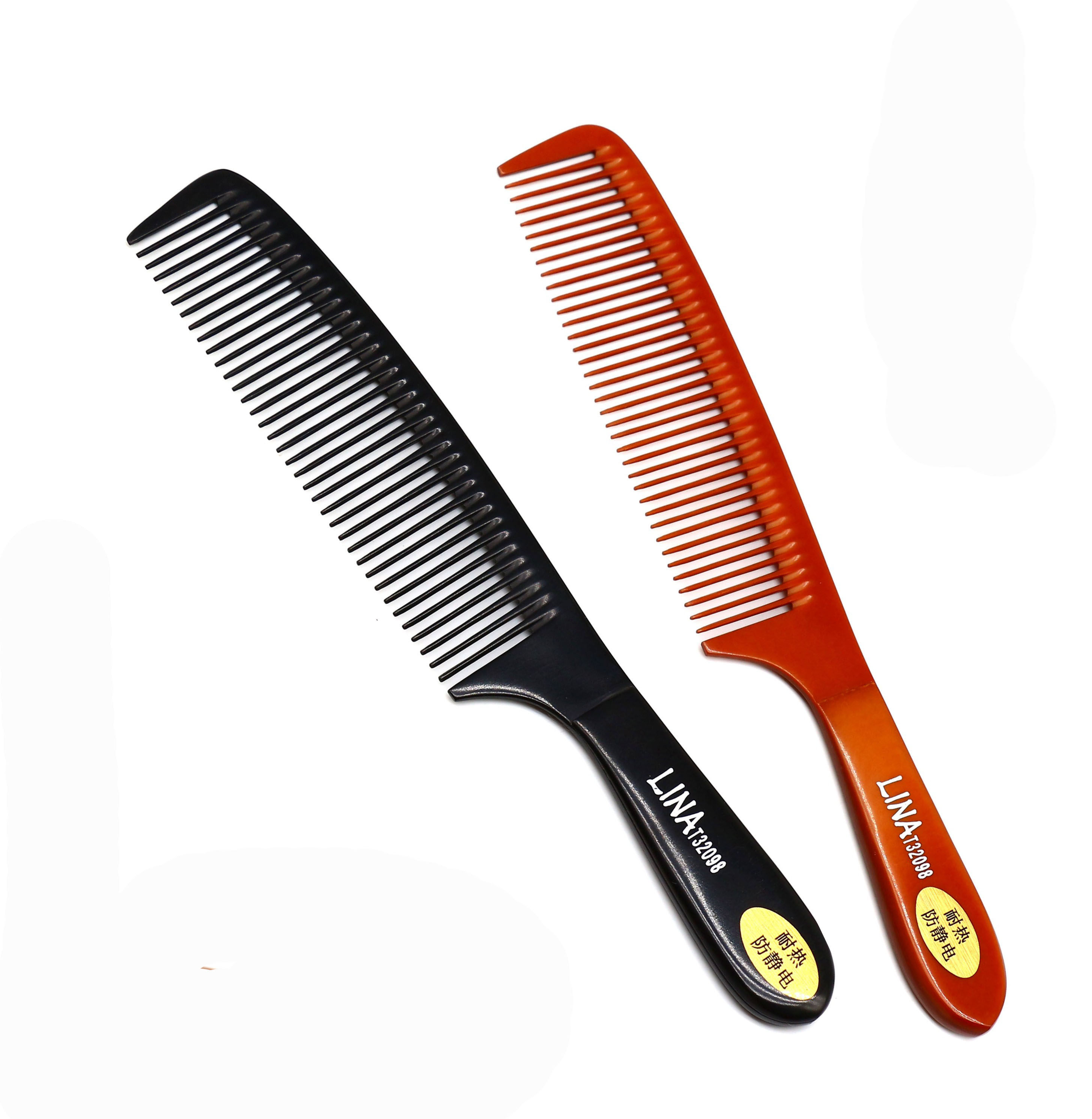 kh电木梳子超薄男士平头梳加厚手柄理发梳美发梳剪发梳发廊专用梳