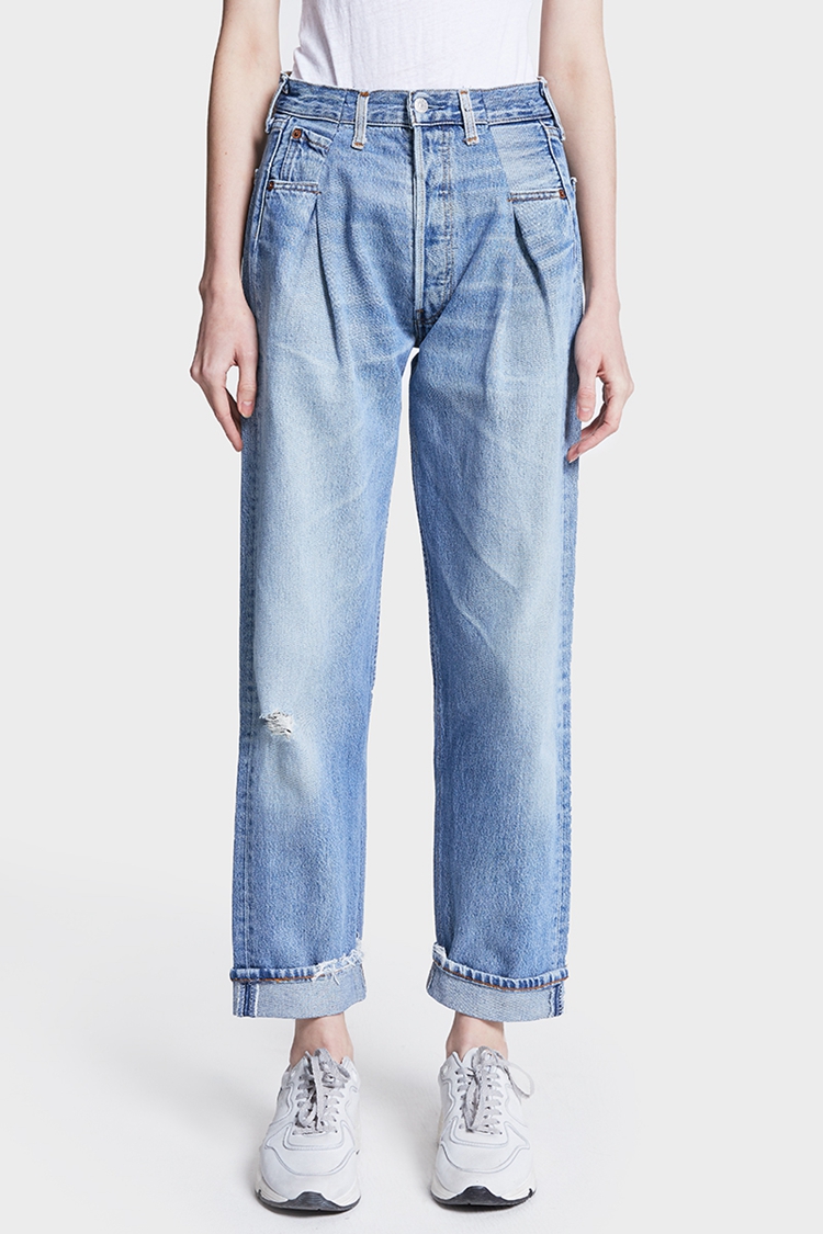 改制设计redone春季2021全长长直牛仔裤断码牛仔裤