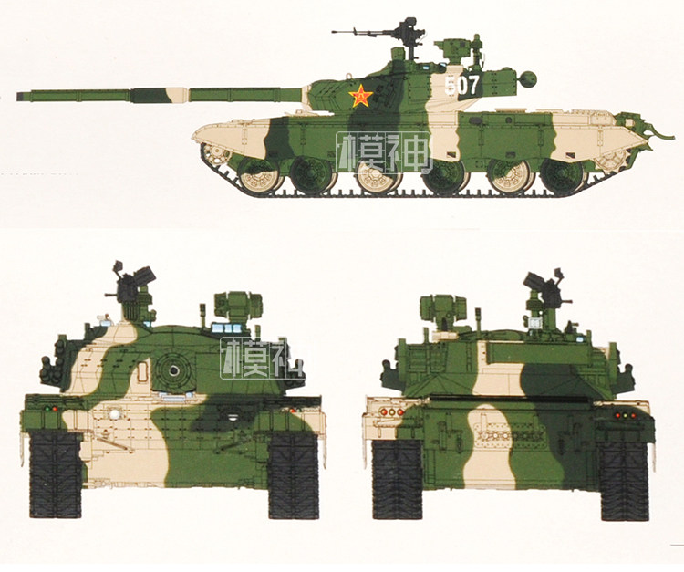 小号手军模拼装静态模型装甲战车中国陆军99a坦克