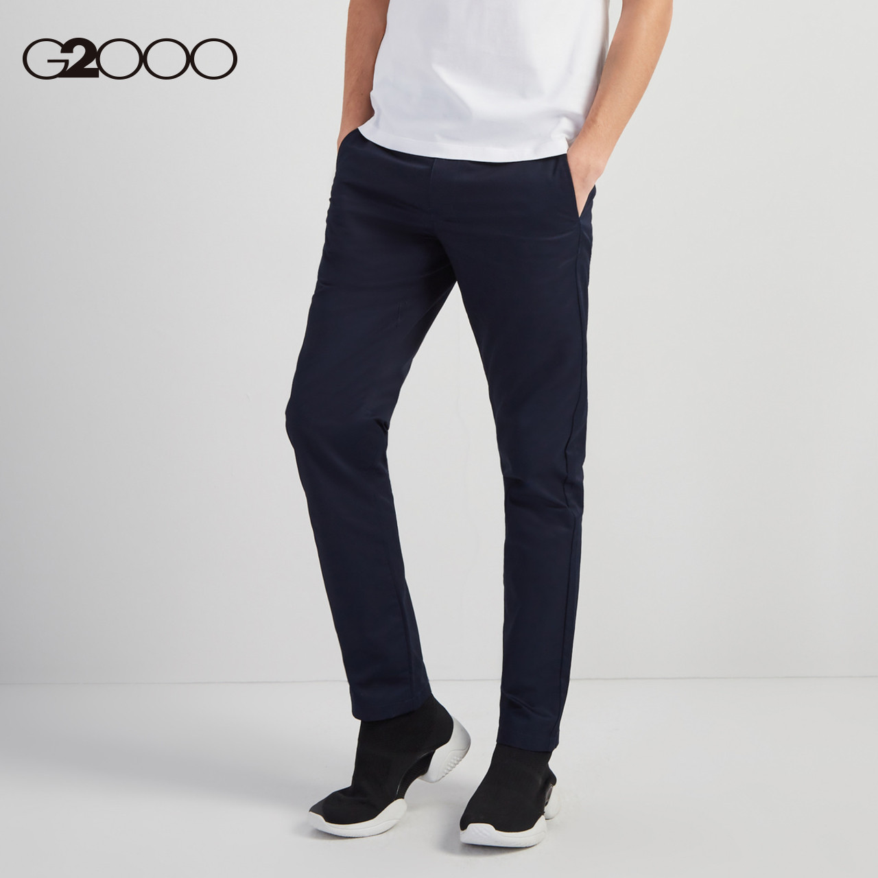 g2000棉质商务薄款休闲裤男透气直筒修身卡其长裤