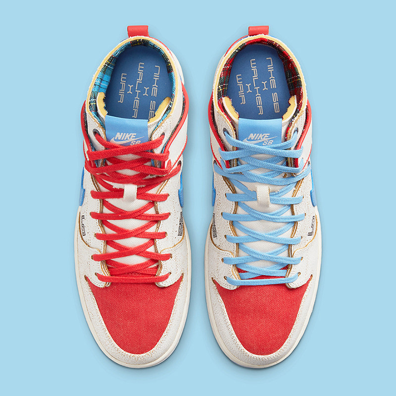 nike耐克sbdunkhigh白红蓝红蓝保时捷滑板休闲鞋板鞋