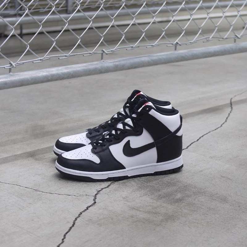 nike耐克dunkhigh黑白黑白熊熊猫高帮休闲女子板鞋