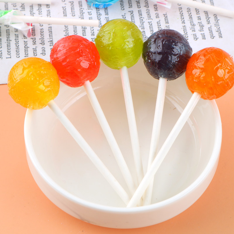 缤纷水果果味棒棒糖10克120支小孩小孩子子儿童可爱糖果