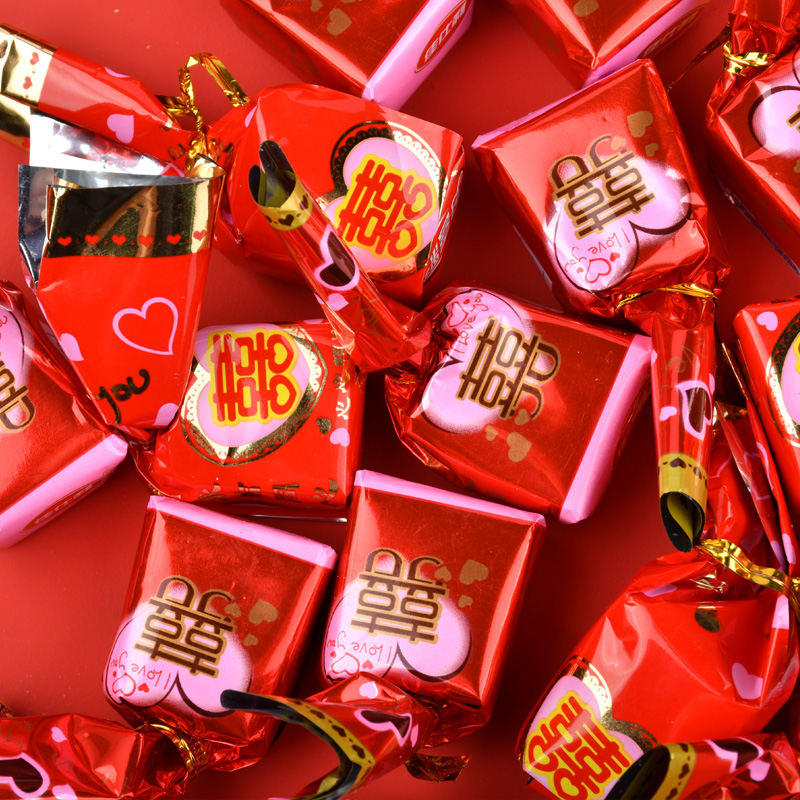 喜糖结婚专用散装软糖500g大颗水果糖婚糖糖果喜糖