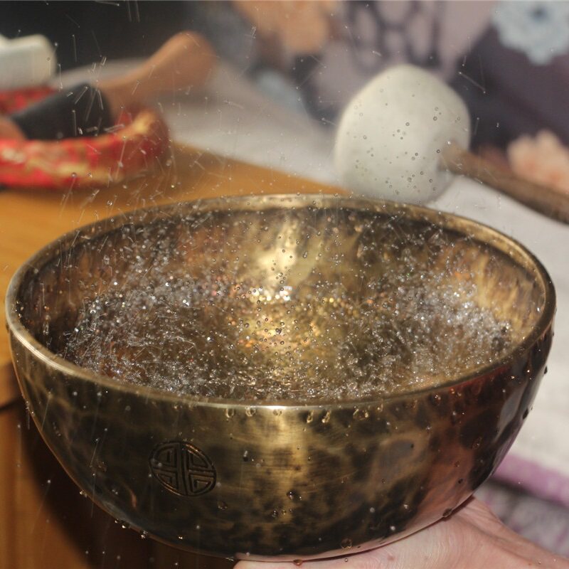 32cm满月钵颂钵音疗钵尼泊尔手工铜钵瑜伽spa摆件