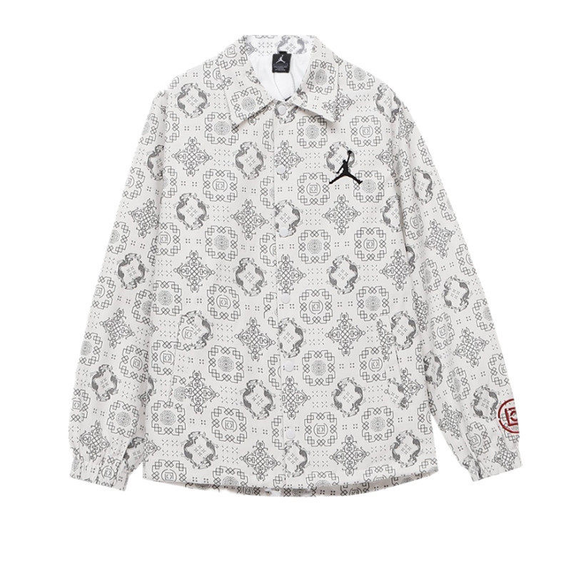 clot陈冠希联名丝绸夹克满印银线图腾中国国风夹克