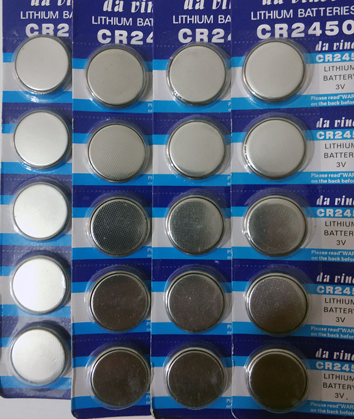 电池遥控银锌cr2450纽扣3v蓝牙汽车钥匙遥控器纽扣电池