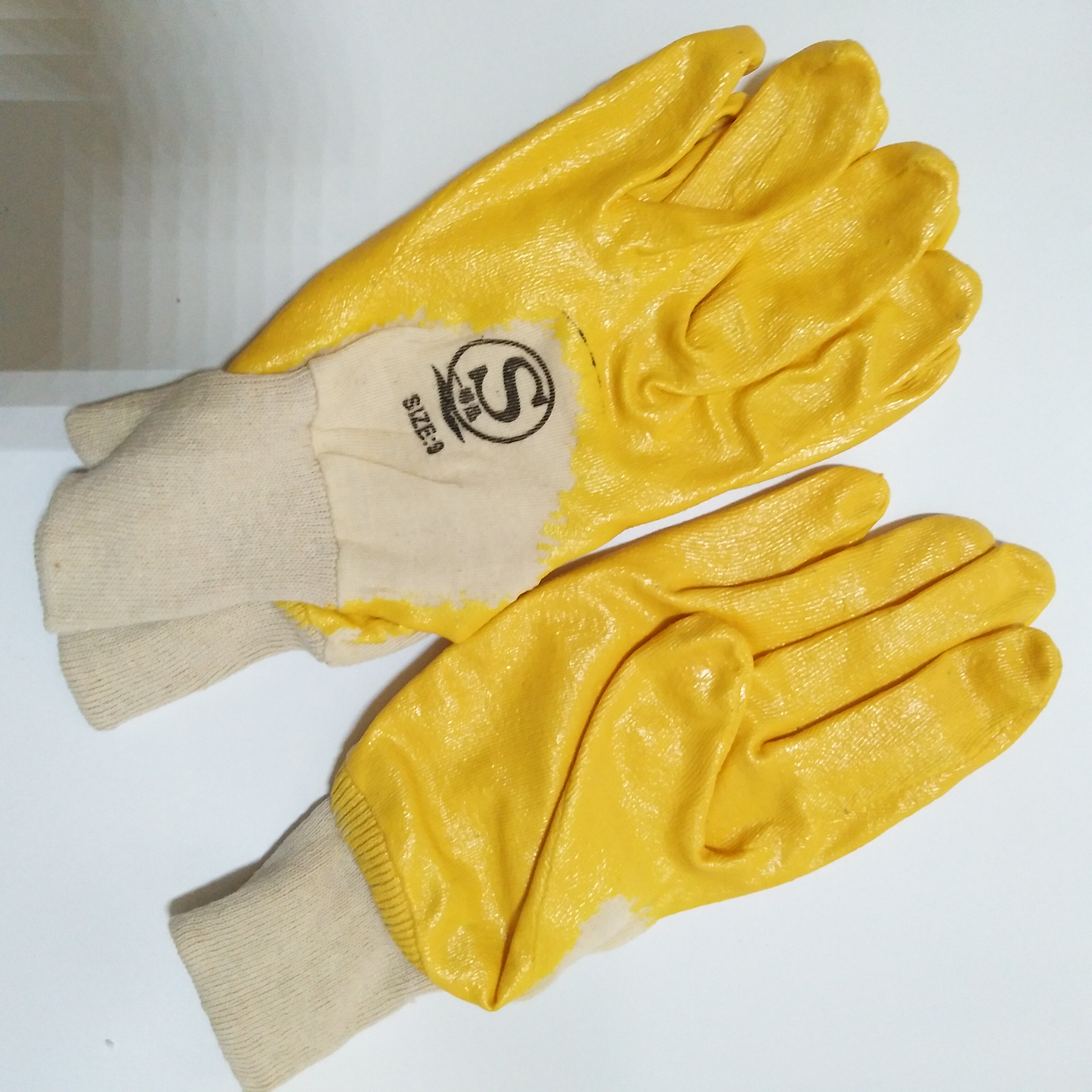 正品上海黄丁晴劳保耐油耐磨机械维修防护防护手套