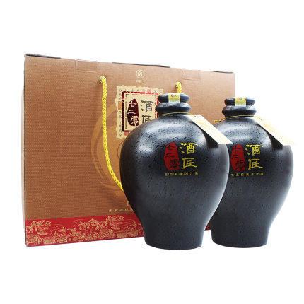 湖北房县黄酒庐陵王工匠叁号1500ml2坛礼盒装鲜洑汁酒12度包邮