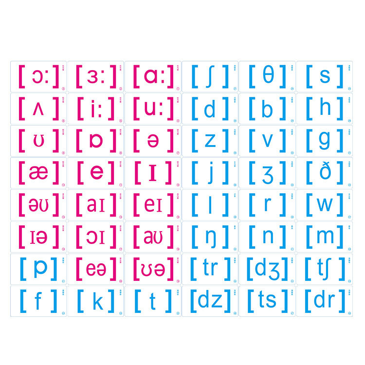 48个英语国际音标卡片磁性贴英文表发音初中小学老师课程教读教具
