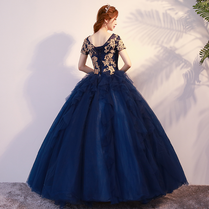 晚礼服蓬蓬裙主持长款演出服声乐艺考学生美声独唱舞台年会礼服女