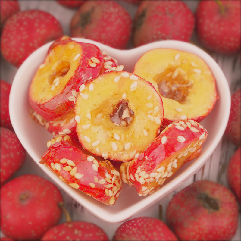 沂蒙公社冰糖山楂片老北京特产冰糖葫芦山楂圈脆片200g山楂类制品