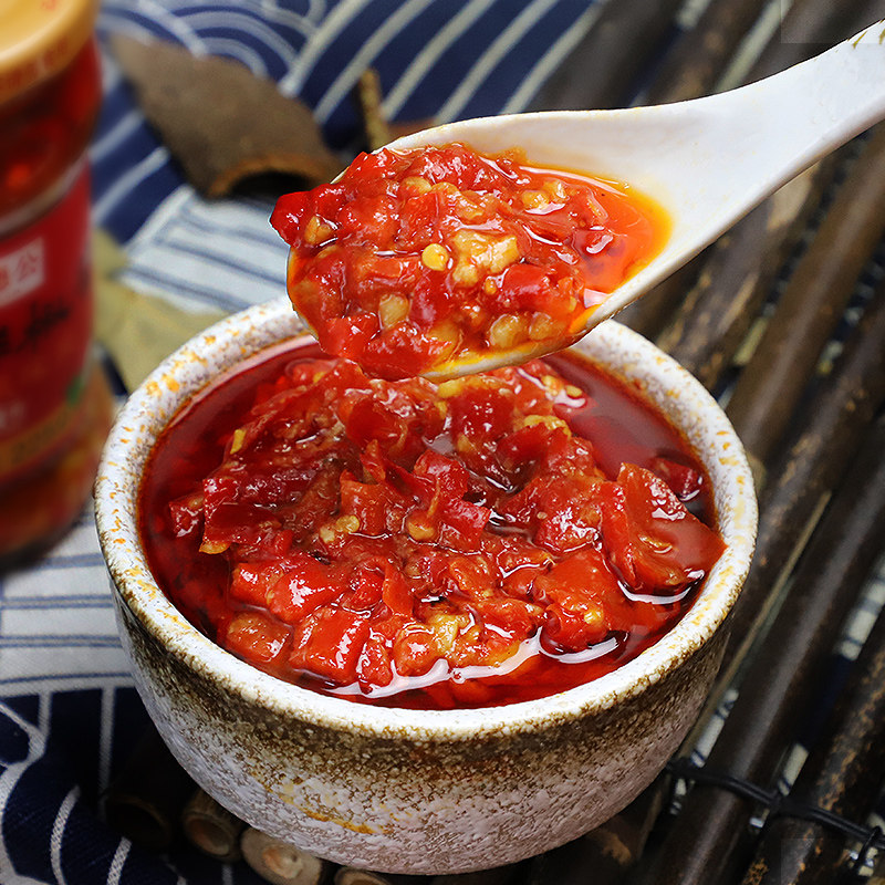 茂德公鲜椒酱辣椒酱蒜香酱拌饭面辣椒风味酱剁椒生辣椒调味品225g