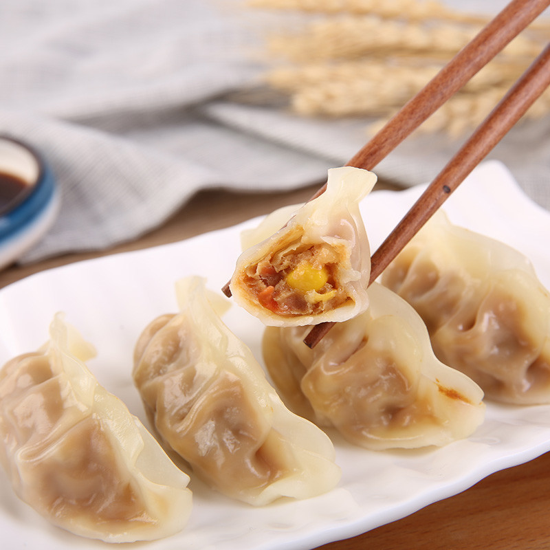 正大玉米蔬菜猪肉蒸饺速冻早餐饺子水饺速食水饺