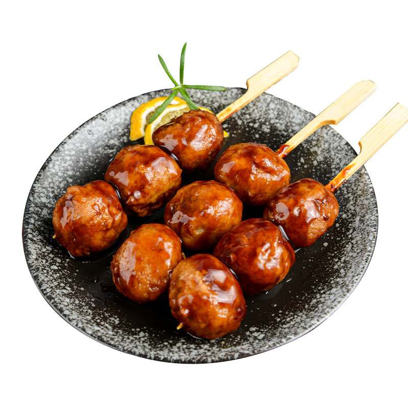 大成照烧脆骨丸串半成品商用软骨鸡丸子串便利店鸡肉丸