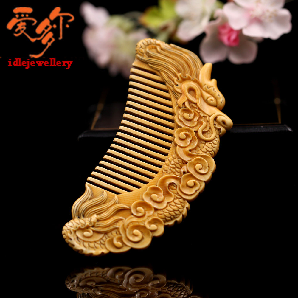 猛犸猛犸象象牙梳子保真回流祥龙牙雕雕龙牙梳其它首饰