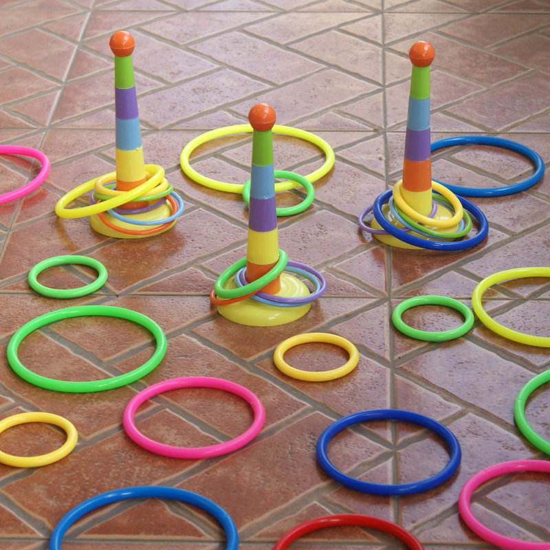 套圈圈室内外小游戏玩具聚会助兴塑料套圈小套塔杯幼儿园亲子互动