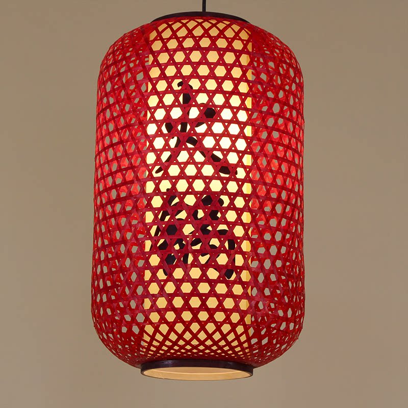 中式仿古竹灯手工竹编灯笼复古灯罩餐厅火锅酒店吊灯竹子创意灯具