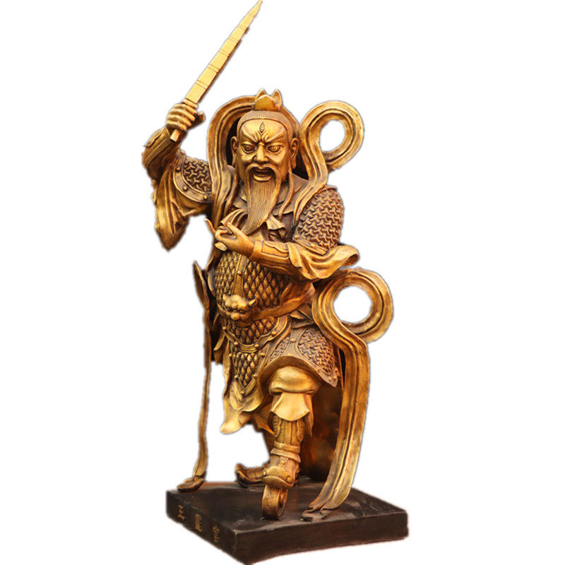 纯铜开业官爷像灵坐站佛像天君王灵官王天君菩萨摆件