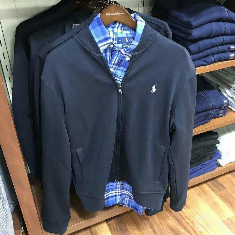美国奥莱拉夫劳伦Ralph Lauren保罗polo小马标棒球领飞行员夹克男
