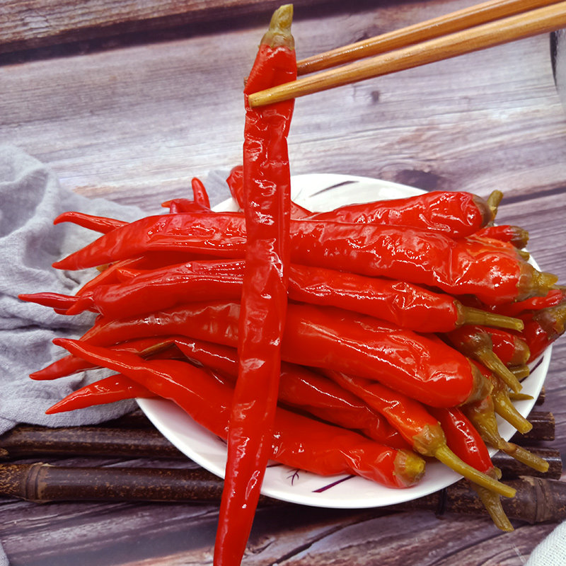 酸辣辣椒贵州特产铜仁辣子海荆条红辣椒下饭饭菜腌制