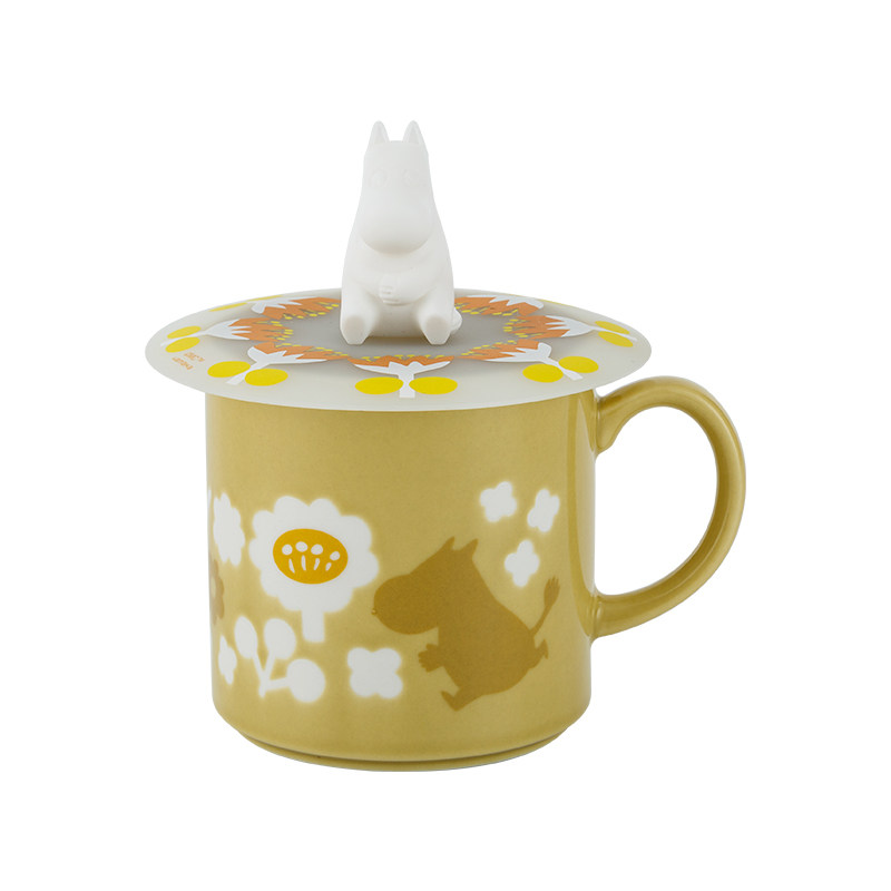 姆明moomin带盖马克硅胶水杯咖啡杯日本马克杯
