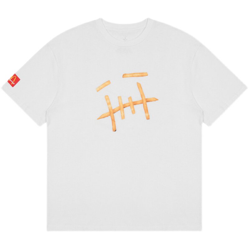 travisscottcactusjack联名frytshirt薯条鬼脸短袖t恤