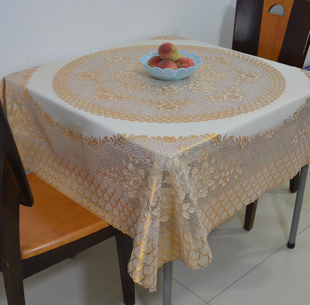 桌布加厚大号正方形餐桌防水防油1.5米老八八仙桌桌布