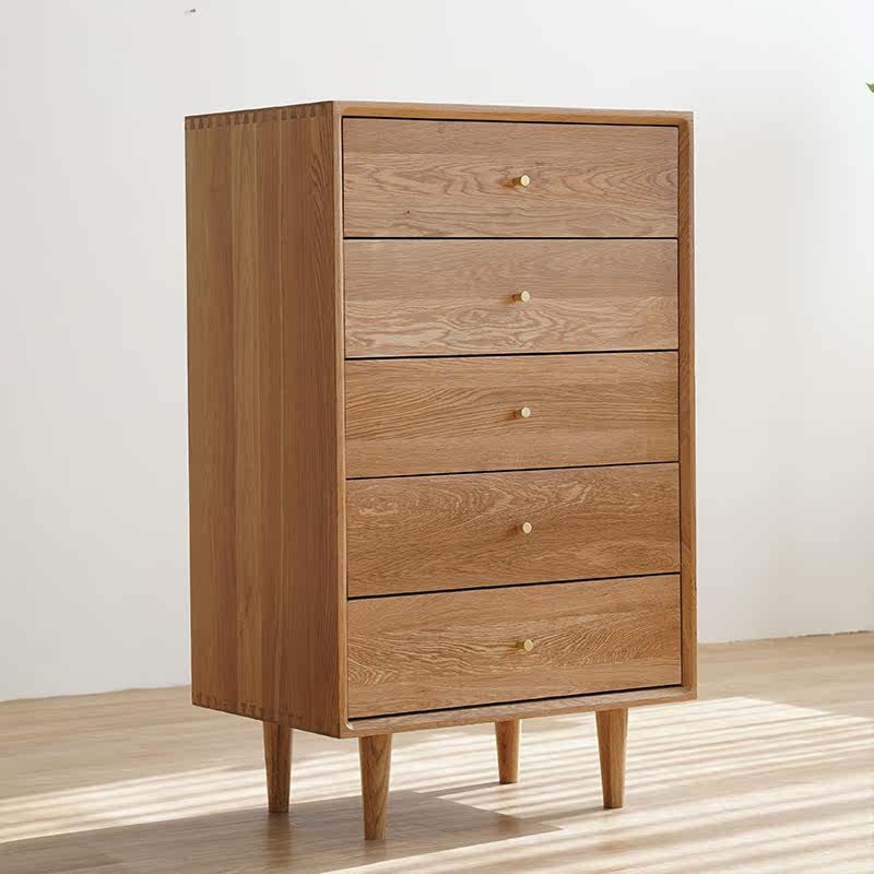 北欧旅程全实木五斗柜日式卧室白橡木原木家具现代简约抽屉储物柜