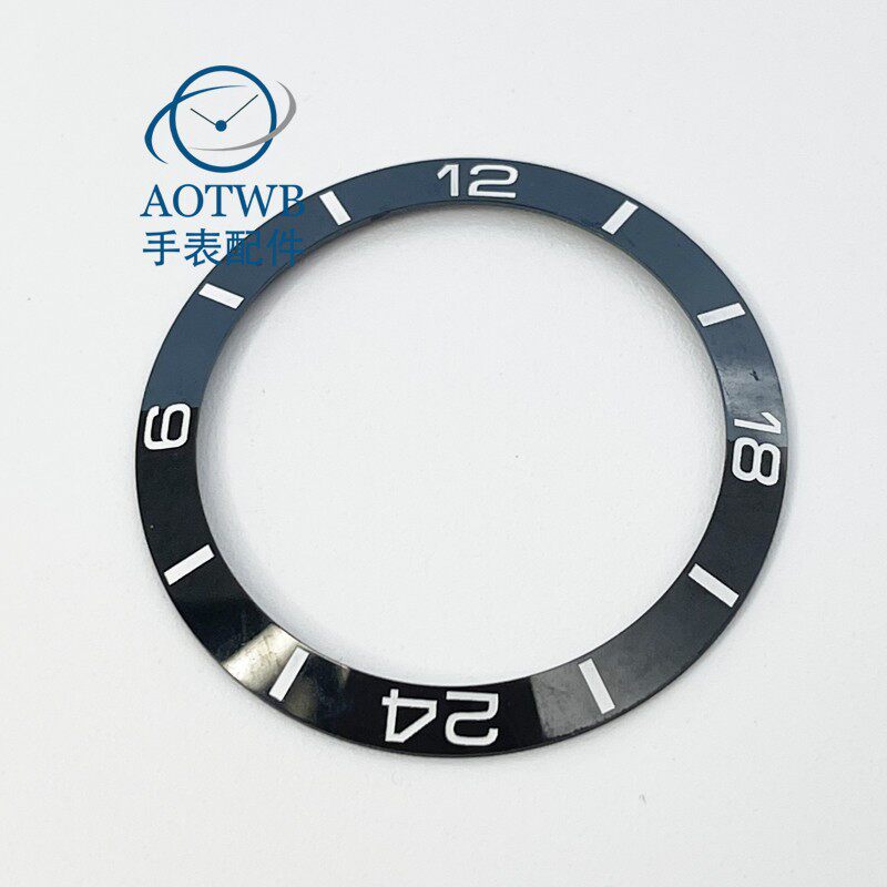 手表aotwb配件表圈38mm蓝色陶瓷圈口适合40mm配件