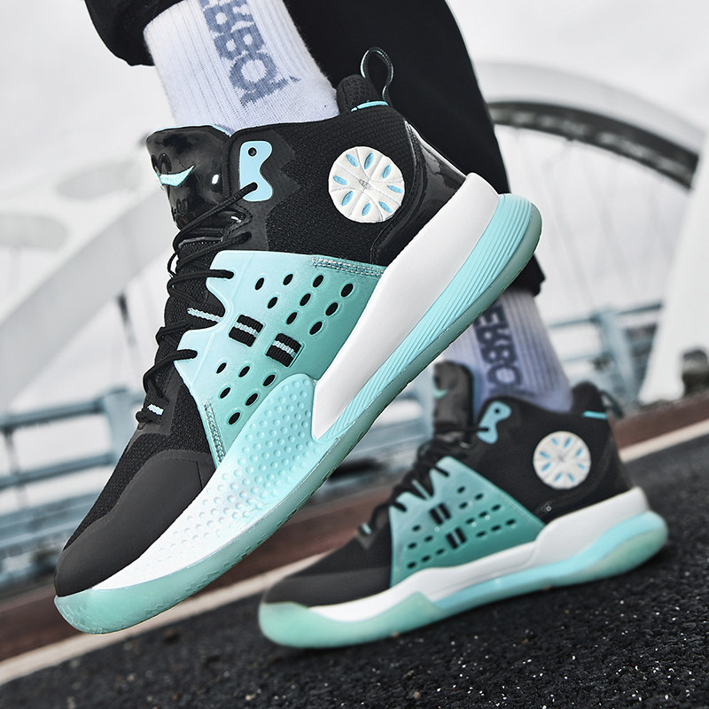 闪击全城鞋战跑步高帮音速球鞋实战学生青少年高帮鞋