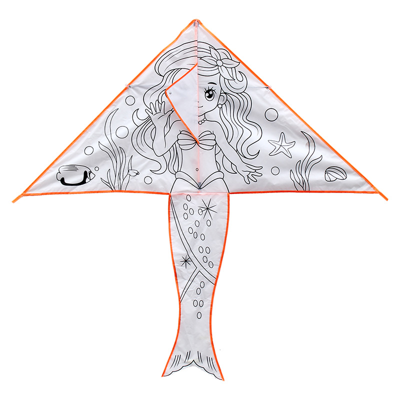 绘画儿童填色diy涂色手工自制材料空白微风风筝