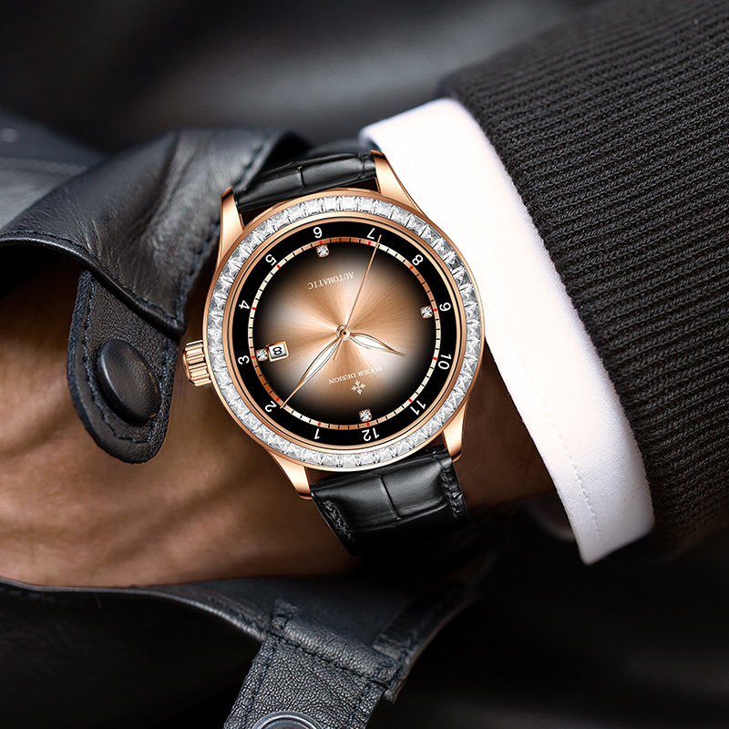 手表索尔suoer官方正品男士防水自动自动机机械国产腕表