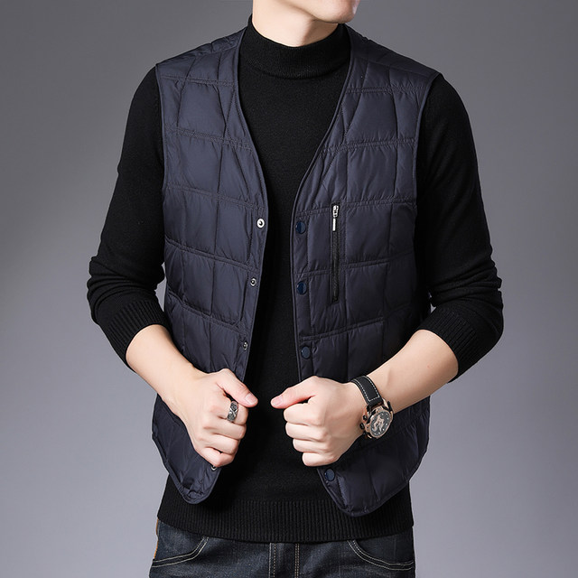 Hengyuanxiang down vest men's leader, old-age, autumn and winter, large size, thin, intrapermid vest, hard, dad Hengyuanxiang down vest men's leader, old-age, autumn and winter, large size, thin, intrapermid vest, hard, dad