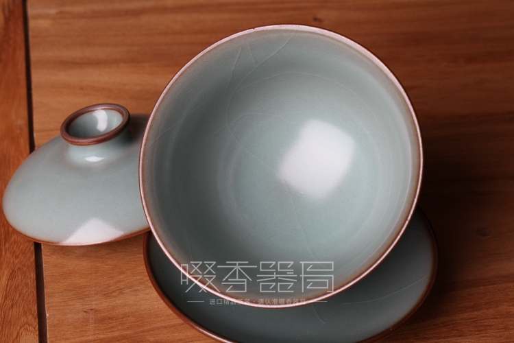 台湾茶具 晓芳窑 汝窑 粉青开片盖碗 蔡晓芳作品