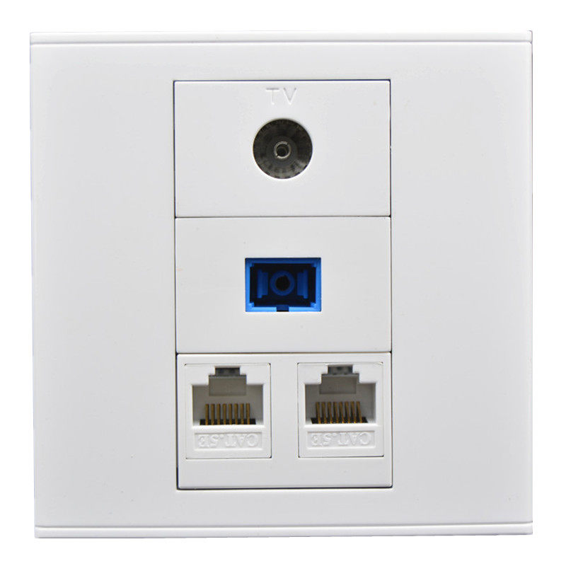 墙壁免打网络网口tv面板有线电视sc光纤电脑电脑电视插座