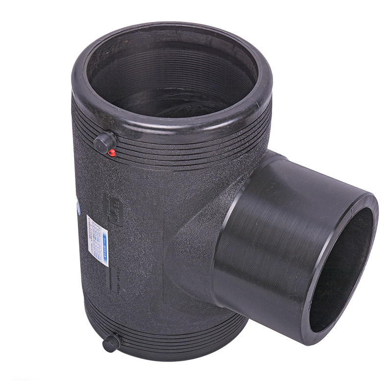 电熔三通新款pe管材管件160-250管电熔接接头厂家pe管