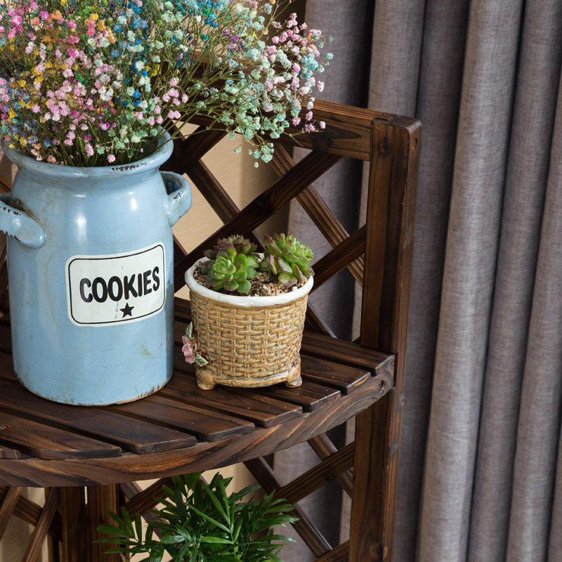 木质墙角花架置物架落地多层收纳多功能盆栽室内花架