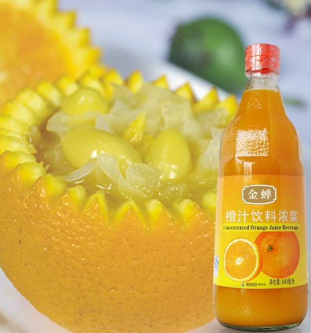 金蝉橙汁840ml 冲饮浓浆饮料浓缩果汁商用果味浓浆奶茶店原料批发