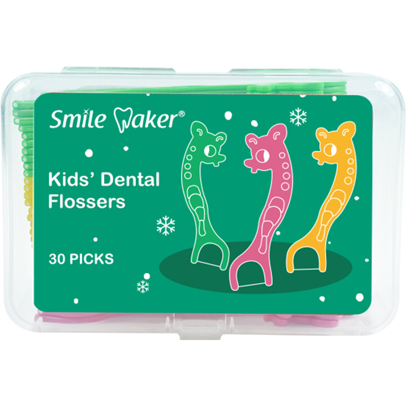 儿童牙线思美客宝宝牙线棒婴幼儿专用超细扁线家庭装弓形剔牙婴儿