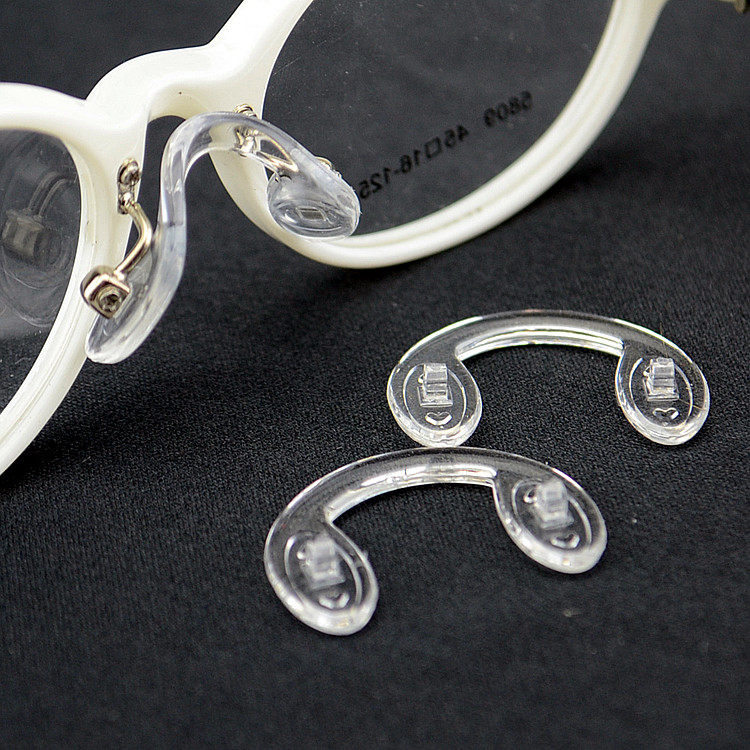 配件防滑硅胶鼻托 眼镜托叶 儿童连体u形鼻托 眼镜框架鼻托