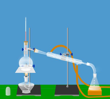 250ml蒸馏套装精油蒸馏纯露提纯化学玻璃仪器教学仪器