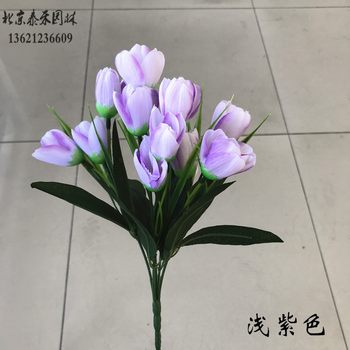 Simulated tulip ຜ້າໄຫມດອກໄມ້ເຮືອນຕາຕະລາງເຄື່ອງປະດັບ wedding ສະແດງວິສະວະກໍາ floral ດອກປອມແປງດອກໄມ້ປະດັບ